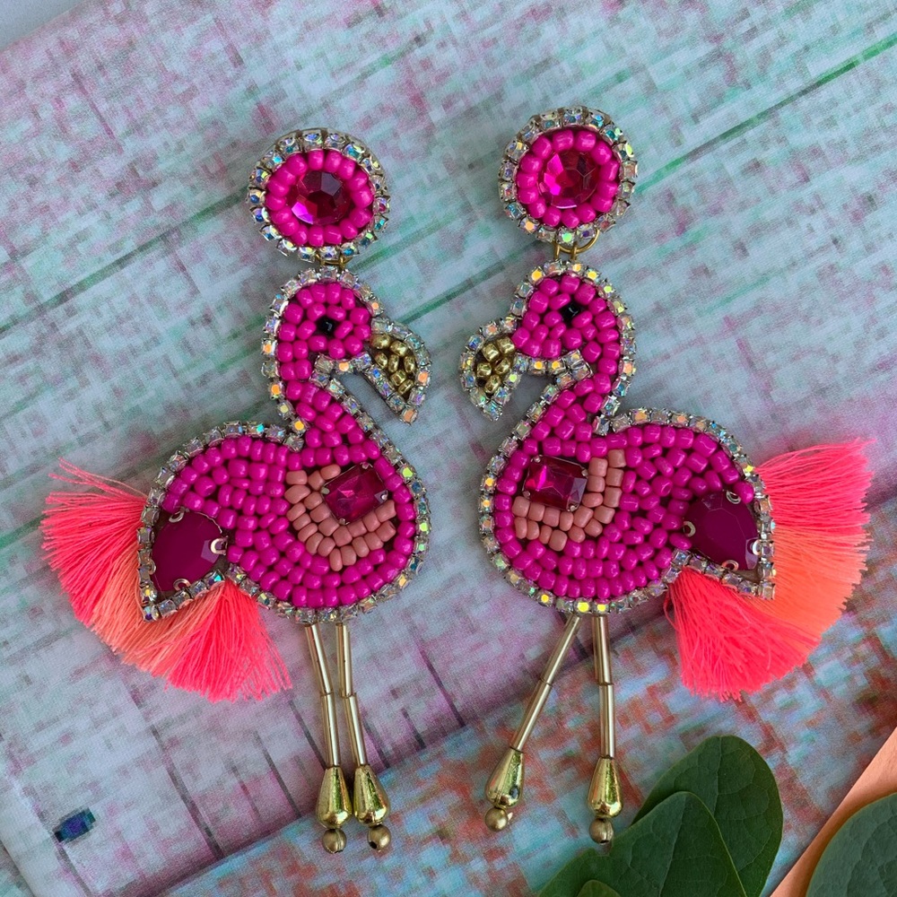 Hand Made Beautiful Flamingo Earing | So Cool
